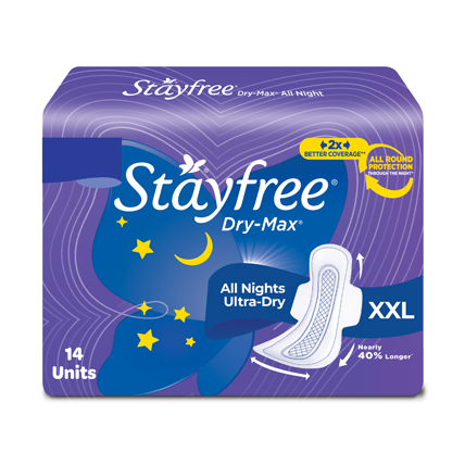 Stayfree Sanitary Pads All Night Ultra Dry XXL